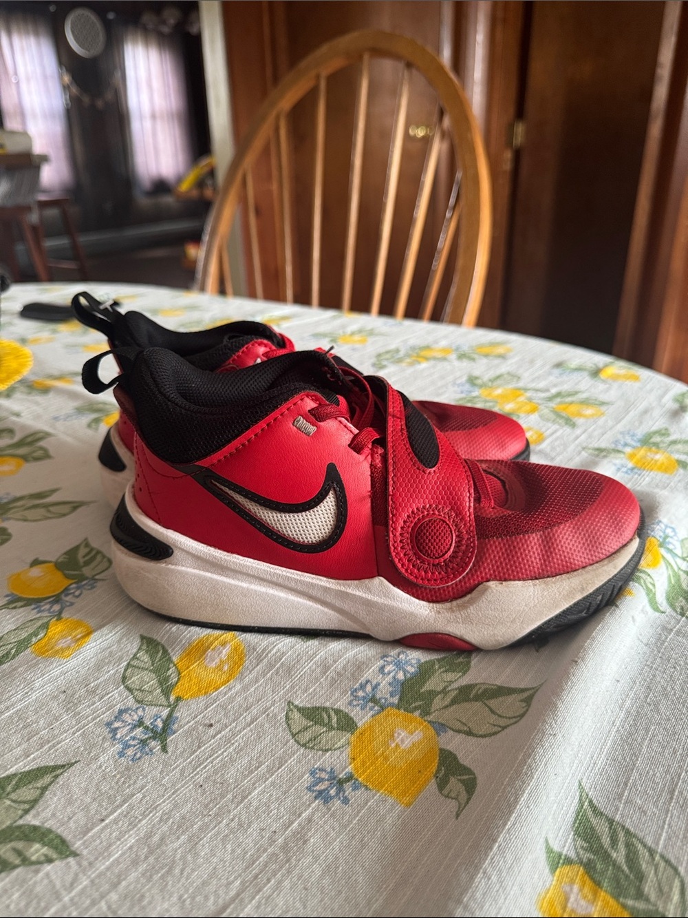 Nike Youth Red and Black Athletic Sneakers
